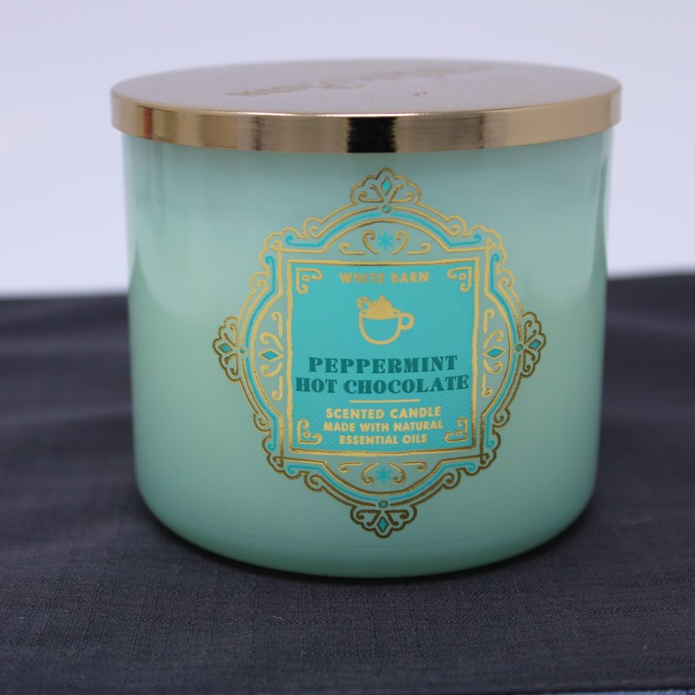 NWT Bath & Body Works Peppermint Hot Chocolate 3-Wick Candle 14.5 oz